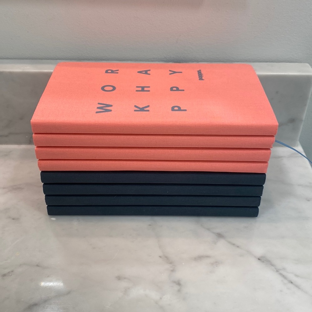 NWT Poppin Pink and Navy Blue Hard Cover Journals (8)